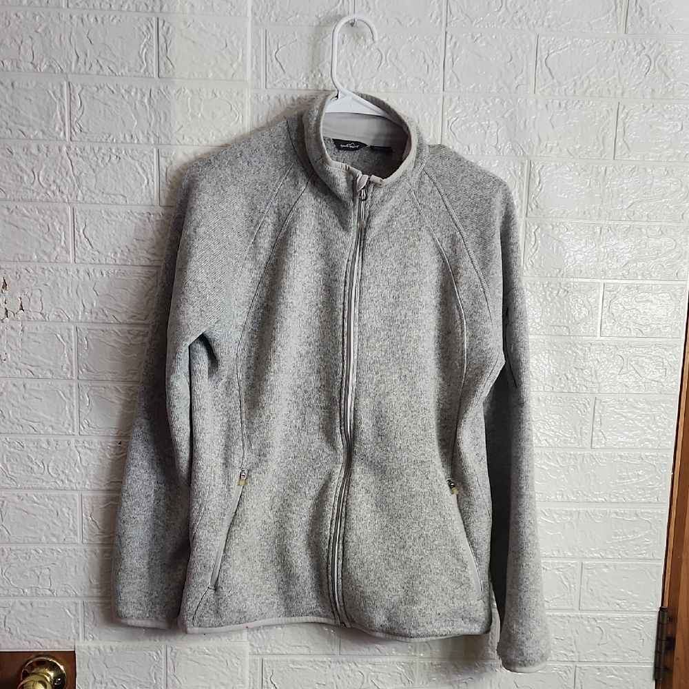 Eddie Bauer Heather Gray Zip-Up Jacket